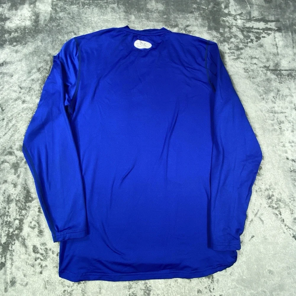 Under Armour Shirt Mens M Blue ColdGear Fleece Base‎ Layer Scent Control Hunt
